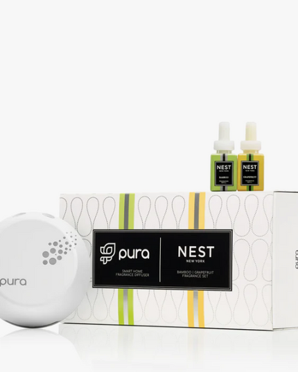 Nest Pura Smart Diffuser Set Scents in Bamboo/Grapefruit at Wrapsody