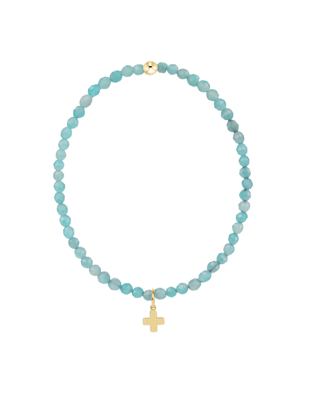 Enewton Classic Signature Cross Charm 3mm Bracelet Amazonite Bracelets in at Wrapsody