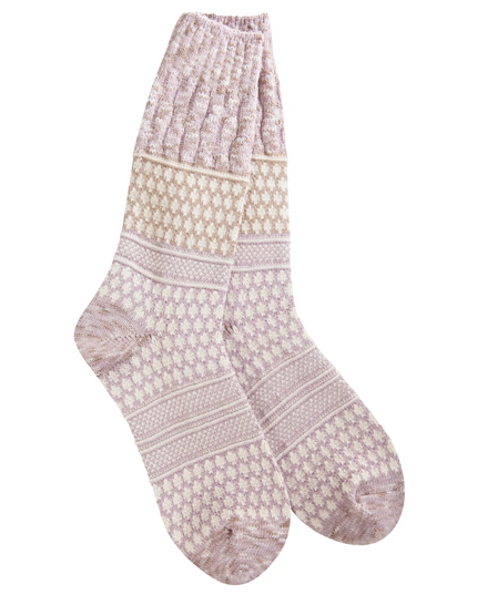 Texture Crew Socks Loungewear in Nirvana Multi at Wrapsody