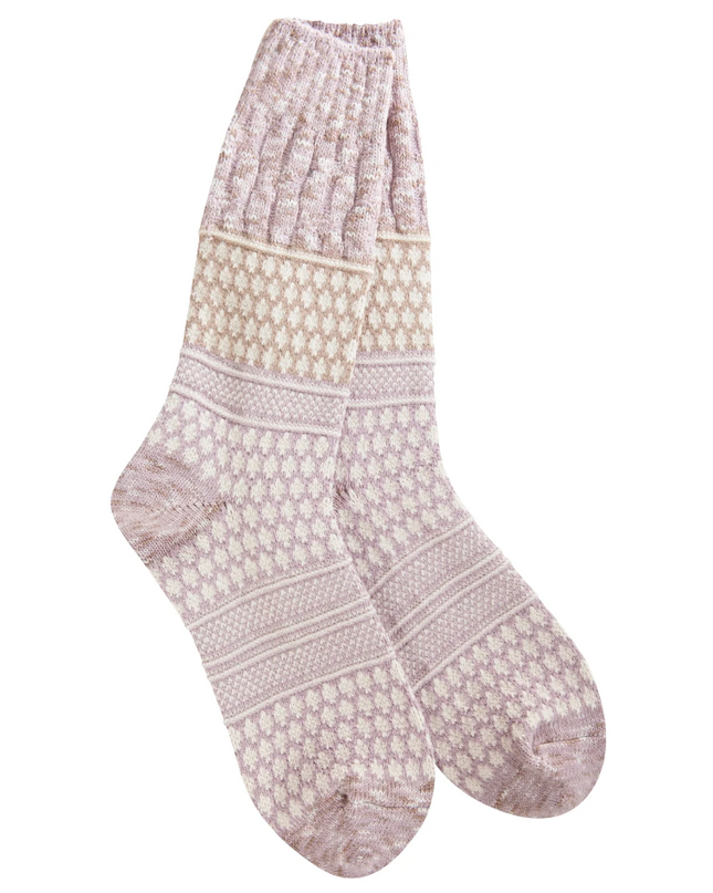 Texture Crew Socks Loungewear in Nirvana Multi at Wrapsody