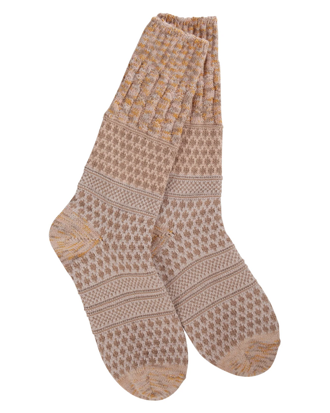 Texture Crew Socks Loungewear in Rose Multi at Wrapsody