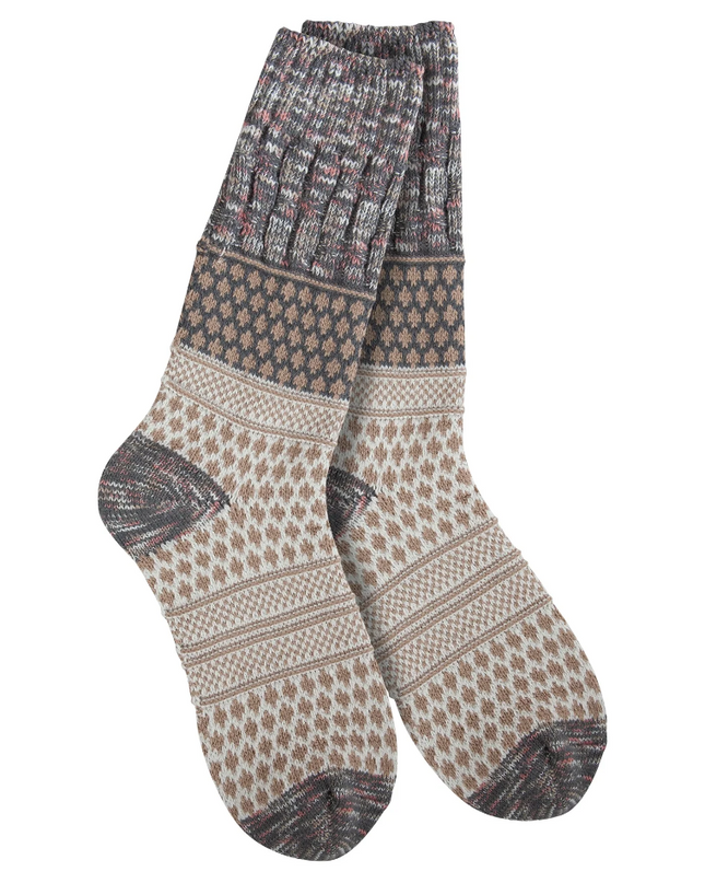 Texture Crew Socks Loungewear in Smokey Multi at Wrapsody