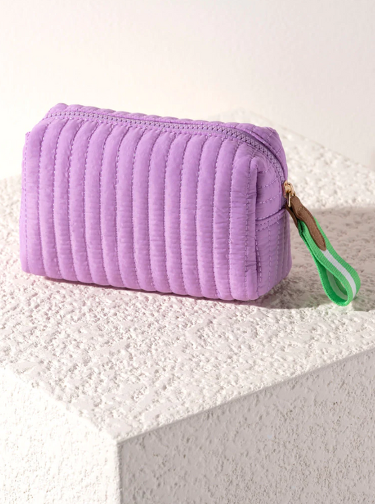 Small Lilac Boxy Cosmetic Pouch Cosmetic Bags in  at Wrapsody