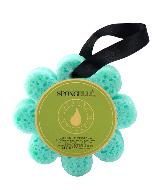 Flower Spongette 3oz Bath & Body in Coconut Verbena at Wrapsody