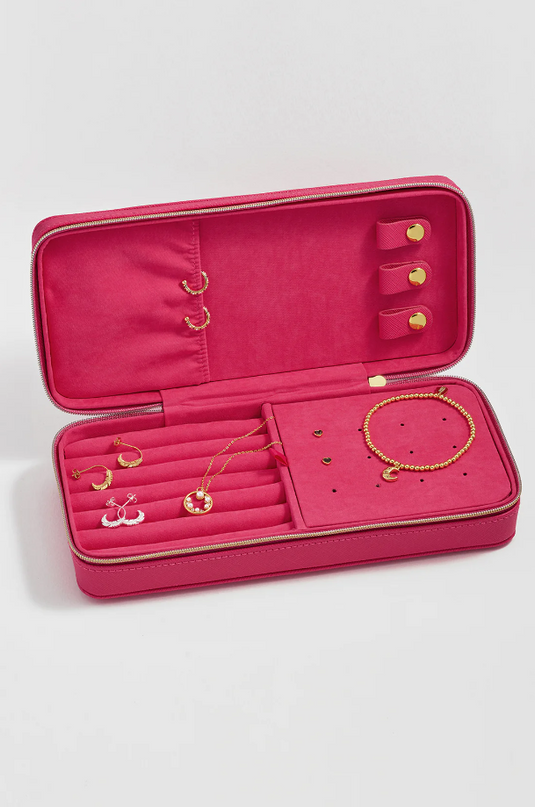 Long Pink Jewelry Box Travel Accessories in  at Wrapsody