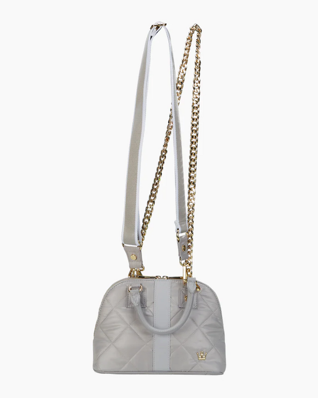 Oliver Thomas Mini Dome Satchel Dove Gray Handbags in  at Wrapsody