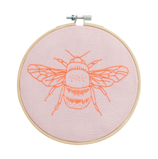 Bee Blush Pink Cross Stitch Kit Fun & Games in  at Wrapsody