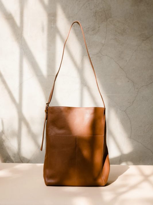 Able Work Tote Jacklyn in Whiskey Totes in  at Wrapsody