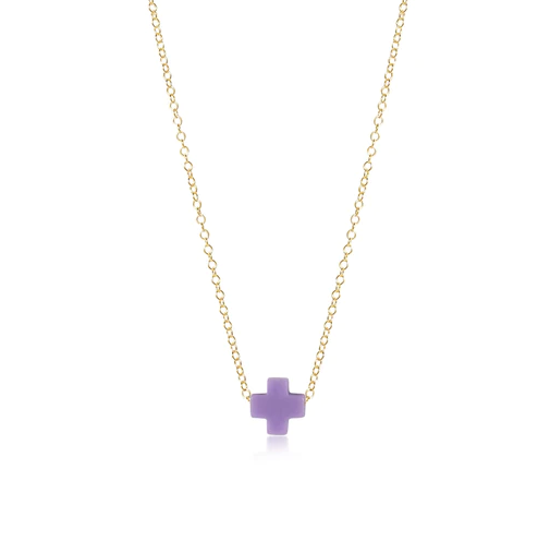 Enewton Signature Cross 16" Necklace Necklaces in Purple at Wrapsody