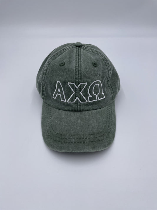 Outline Letter Hat Greek in Alpha Chi Omega at Wrapsody