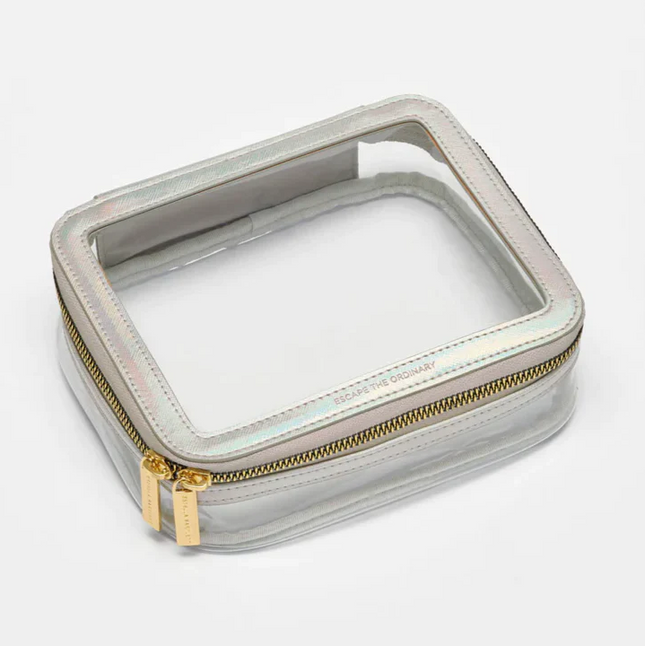 Iridescent Clear Travel Case Travel Accessories in  at Wrapsody