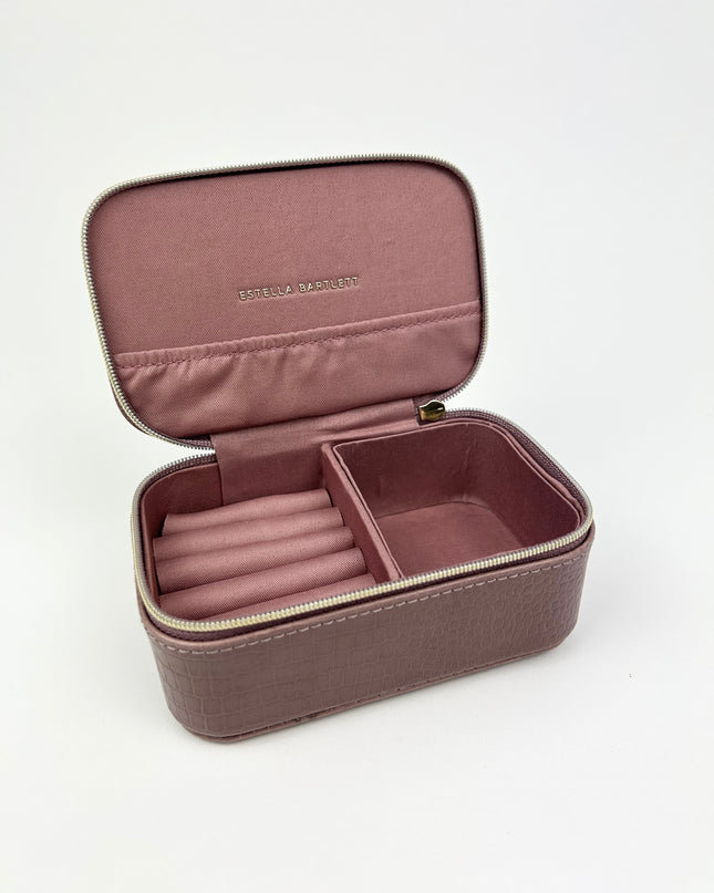 Estella Bartlett Pink Croc Mini Jewelry Box Dusty Travel Accessories in  at Wrapsody