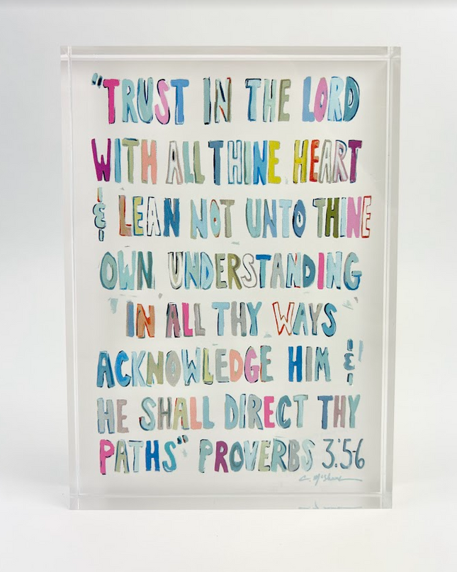 Acrylic Block Proverbs Pink 5x7 Home Decor in  at Wrapsody