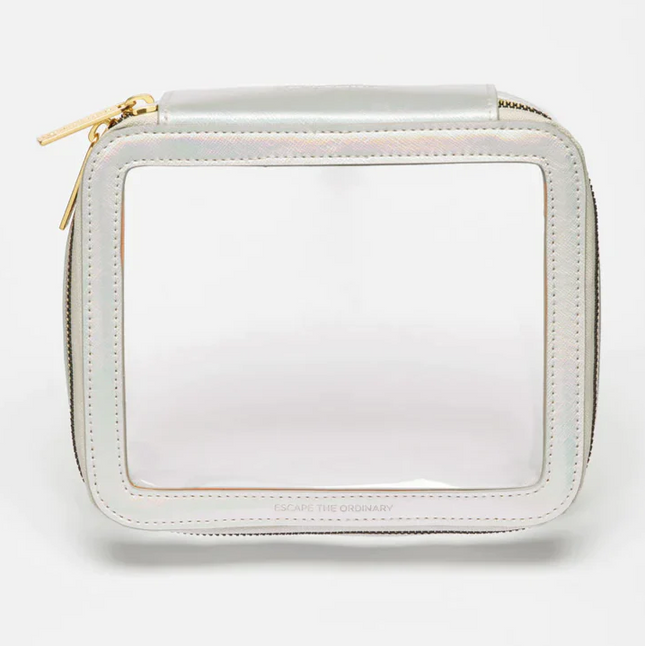 Iridescent Clear Travel Case Travel Accessories in  at Wrapsody