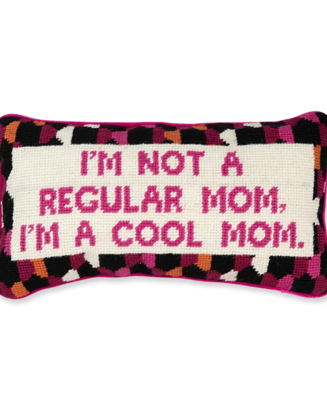 Cool Mom Needlepoint Pillow Pillows in  at Wrapsody