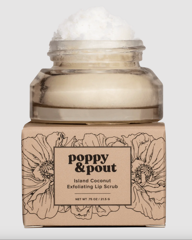 Poppy & Pout Lip Scrub Bath & Body in Island Coconut at Wrapsody