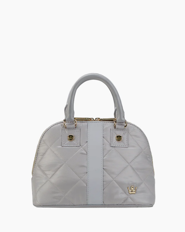 Oliver Thomas Mini Dome Satchel Dove Gray Handbags in  at Wrapsody