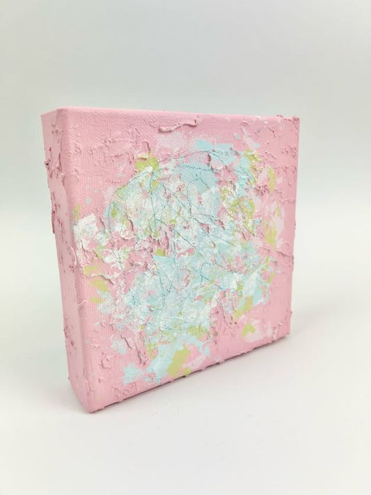 Bubblegum Pink Abstract Canvas Home Decor in  at Wrapsody