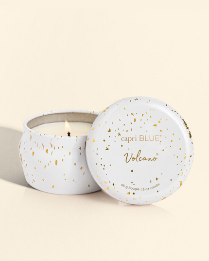 Capri Blue Glimmer Mini Tin 3oz Candles in Volcano at Wrapsody