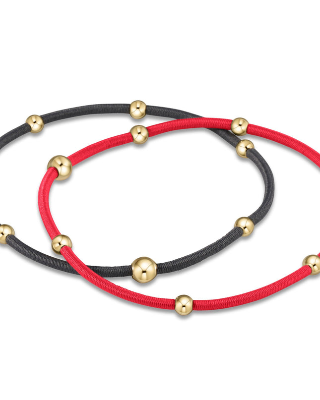 Enewton Hair Tie S/2 Hair Accessories in Red at Wrapsody