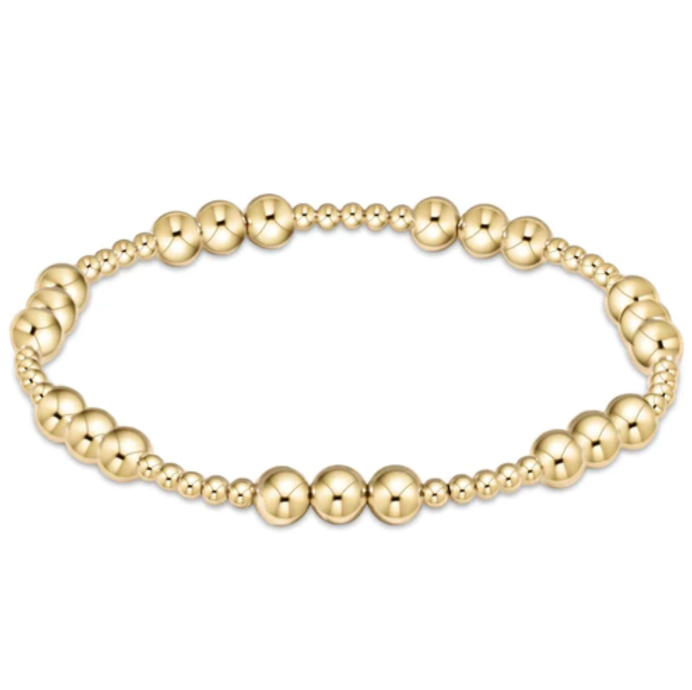 Enewton Gold Classic Joy Pattern 5mm Bead Bracelet Bracelets in  at Wrapsody