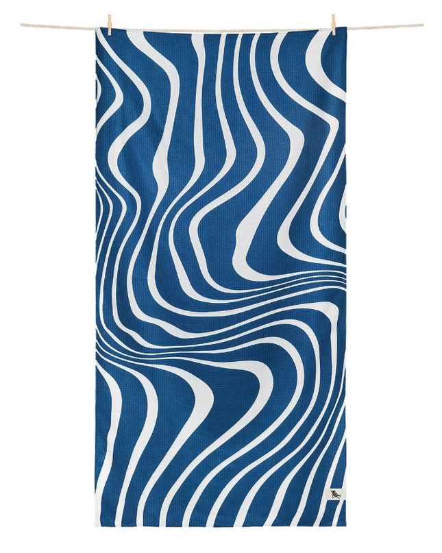 Dock & Bay Microfiber XL Towel Tide Break Navy Beach Towels in  at Wrapsody