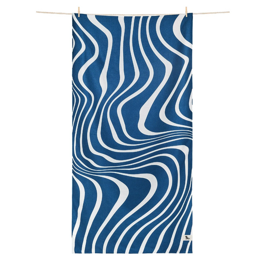 Dock & Bay Microfiber XL Towel Tide Break Navy Beach Towels in  at Wrapsody