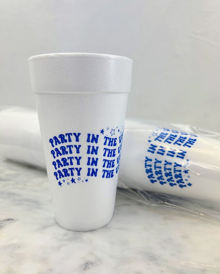 Party Cups Foam Drinkware in Party In the USA at Wrapsody