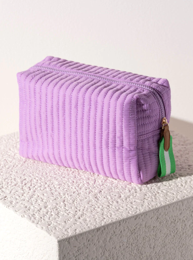 Large Lilac Boxy Cosmetic Pouch Cosmetic Bags in  at Wrapsody