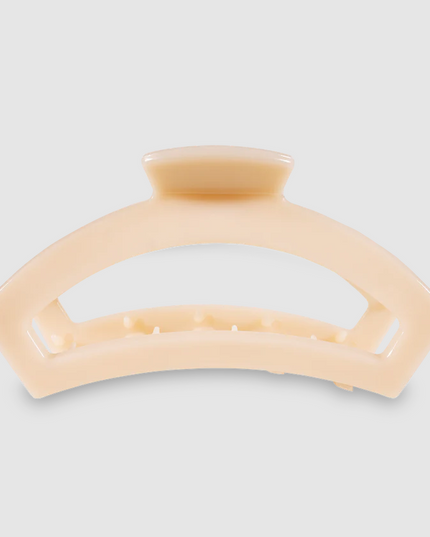 Teleties Open Clip Large Hair Accessories in Almond Beige at Wrapsody