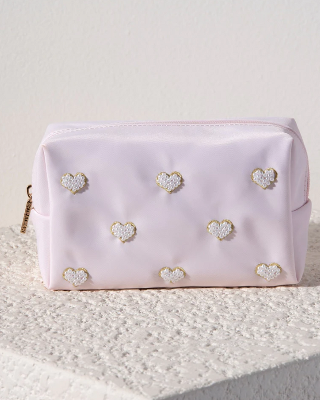 Blush Hearts Pouch Travel Accessories in  at Wrapsody