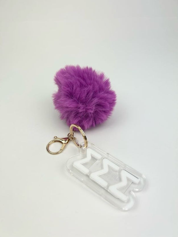 PomPom Acrylic Keychain Greek in Sigma Sigma Sigma at Wrapsody