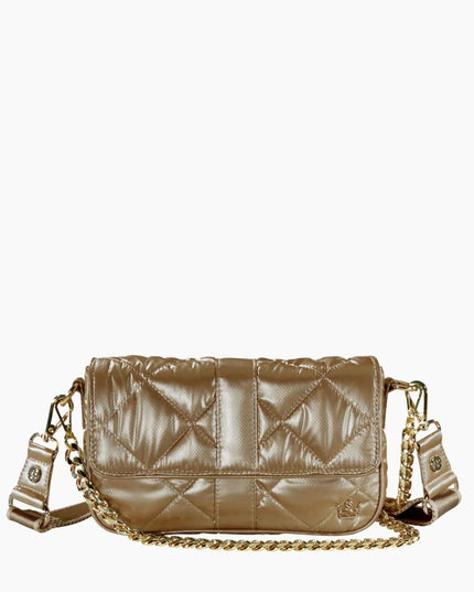 Oliver Thomas Bestie Baguette Handbags in Light Gold Metallic at Wrapsody