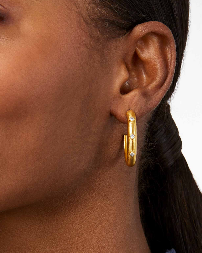 Julie Vos Noel Hoop Medium Earrings in  at Wrapsody