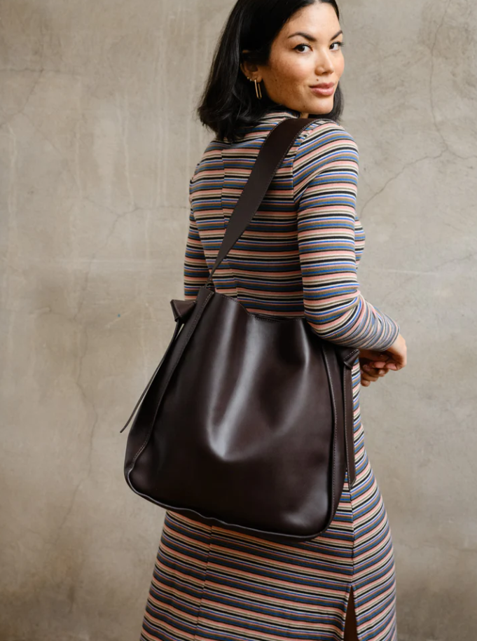 Able Addison Tote - Chocolate Handbags in  at Wrapsody