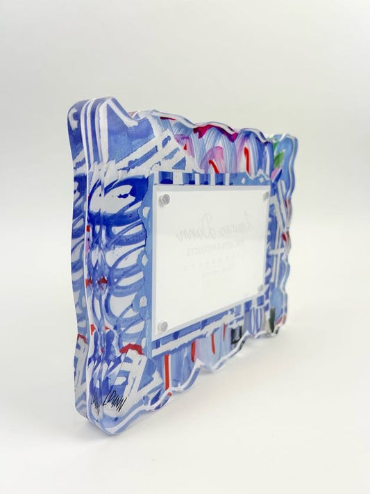 Blue Whimsy Acrylic Frame Picture Frames in  at Wrapsody