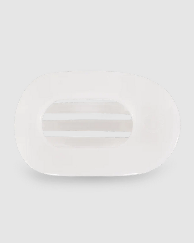 Teleties Flat Clip Round Small - Coconut White Hair Accessories in at Wrapsody