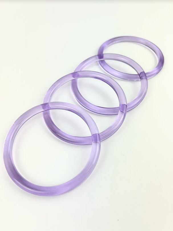 Iridescent Lavender Hoop Bracelet Bracelets in  at Wrapsody