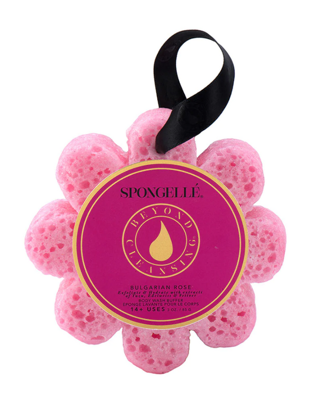 Flower Spongette 3oz Bath & Body in Bulgarian Rose at Wrapsody