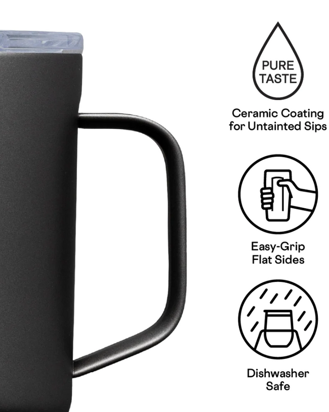 Corkcicle 16oz Mug - Ceramic Slate/Grey Drinkware in  at Wrapsody