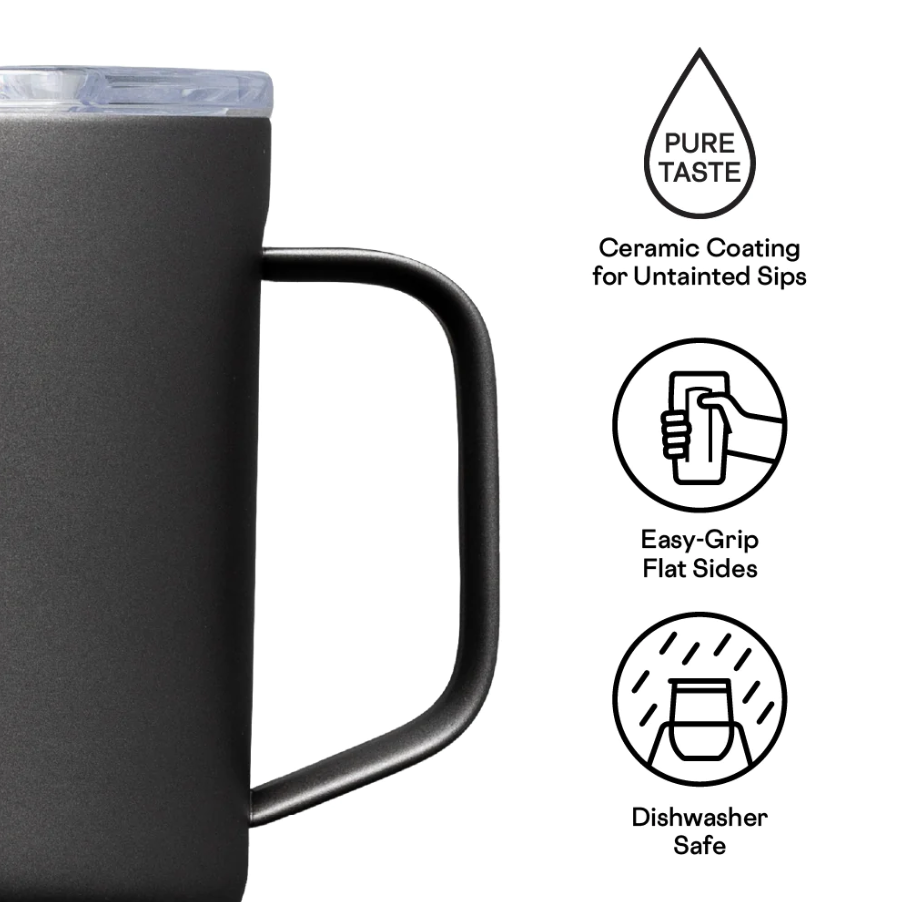 Corkcicle 16oz Mug - Ceramic Slate/Grey Drinkware in  at Wrapsody