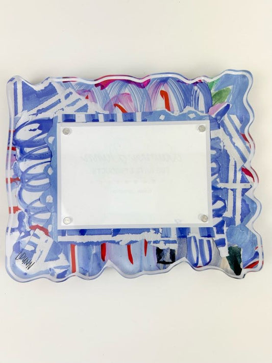Blue Whimsy Acrylic Frame Picture Frames in  at Wrapsody