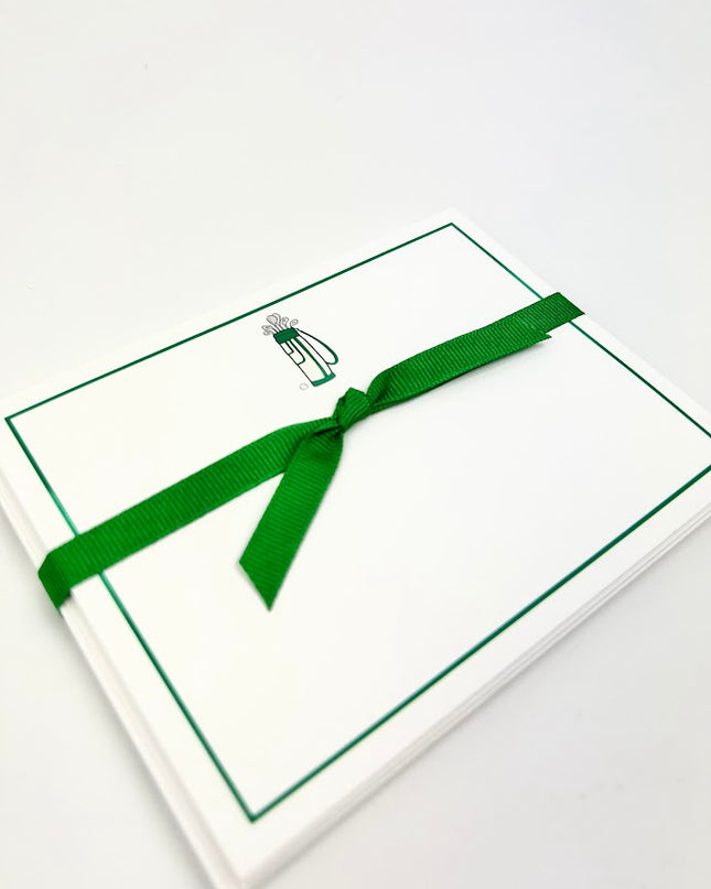 Green Golf Bag Stationery Set Paper in  at Wrapsody