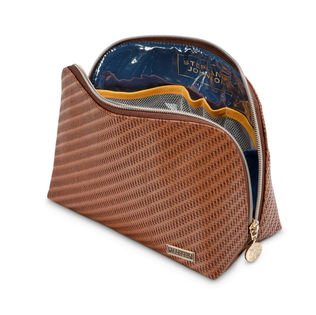 Lola Makeup Bag Rosewood Cognac Travel Accessories in  at Wrapsody