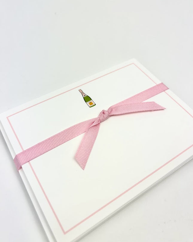 Pink Champagne Stationery Set Paper in  at Wrapsody