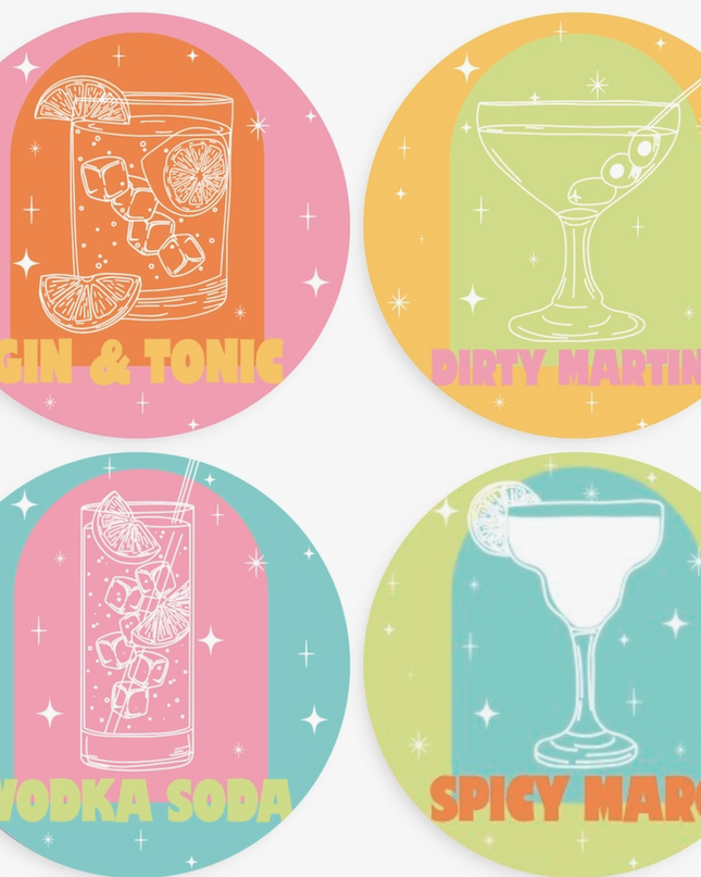 Bottoms Up Coasters Assorted Home Decor in  at Wrapsody