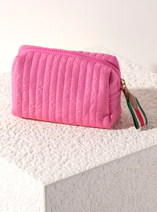 Small Boxy Cosmetic Pouch Cosmetic Bags in Pink at Wrapsody