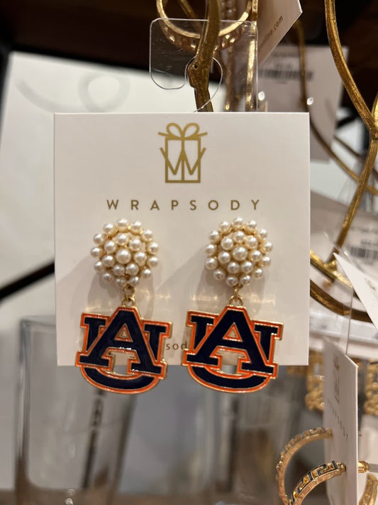 AU Pearl Drop Earring Earrings in  at Wrapsody