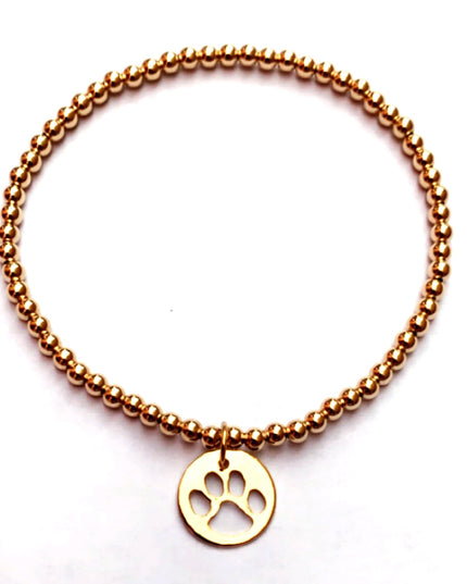 Enewton Paw Charm Gold 3mm Bracelet Bracelets in at Wrapsody