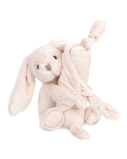 Mon Ami Knotted Security Blankie Baby in Rosie Bunny at Wrapsody